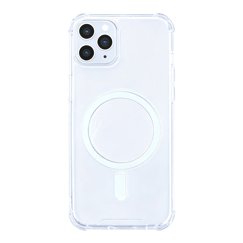 Rixus Anti-Burst Case With MagSafe Compatible For Apple iPhone 11 Pro Max Transparent