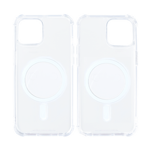 Rixus Anti-Burst Case With MagSafe Compatible For Apple iPhone 12, 12 Pro Transparent
