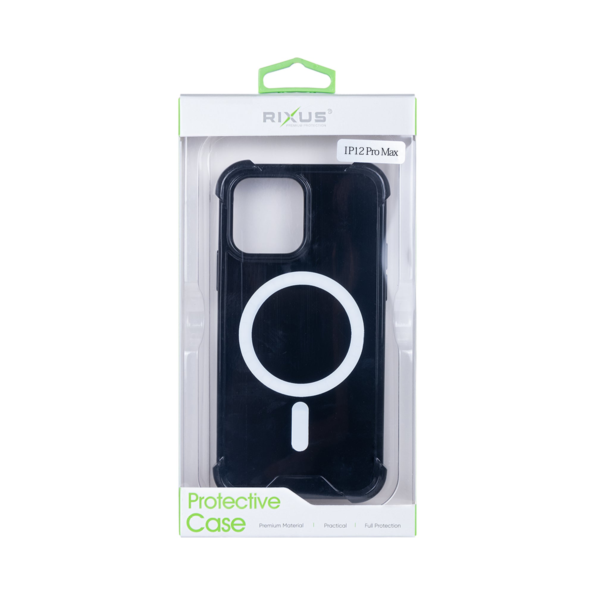 Rixus Anti-Burst Case With MagSafe Compatible For Apple iPhone 12 Pro Max Black