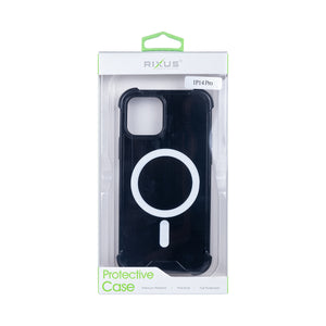 Rixus Anti-Burst Case With MagSafe Compatible For Apple iPhone 14 Pro Black