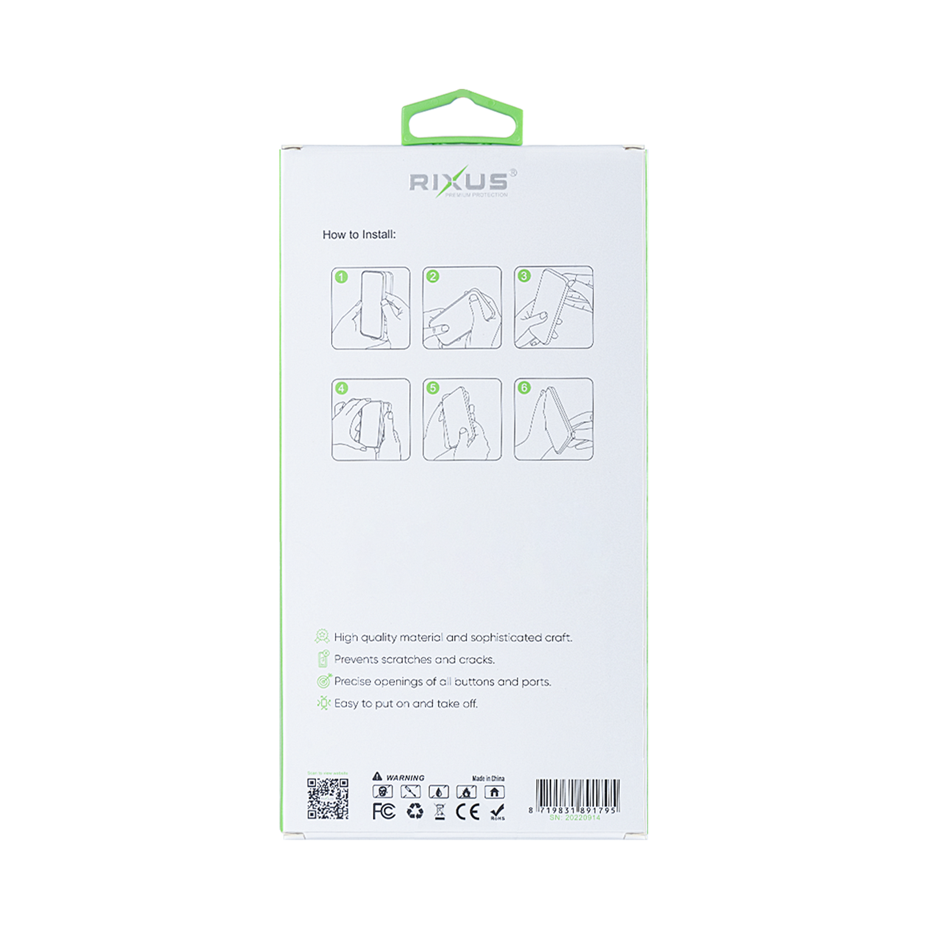 Rixus Anti-Burst Case With MagSafe Compatible For Apple iPhone 14 Pro Max Black