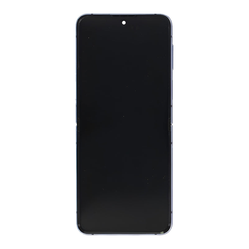 Samsung Galaxy Z Flip4 F721B Ecrã principal e digitalizador com moldura azul Pacote de serviço