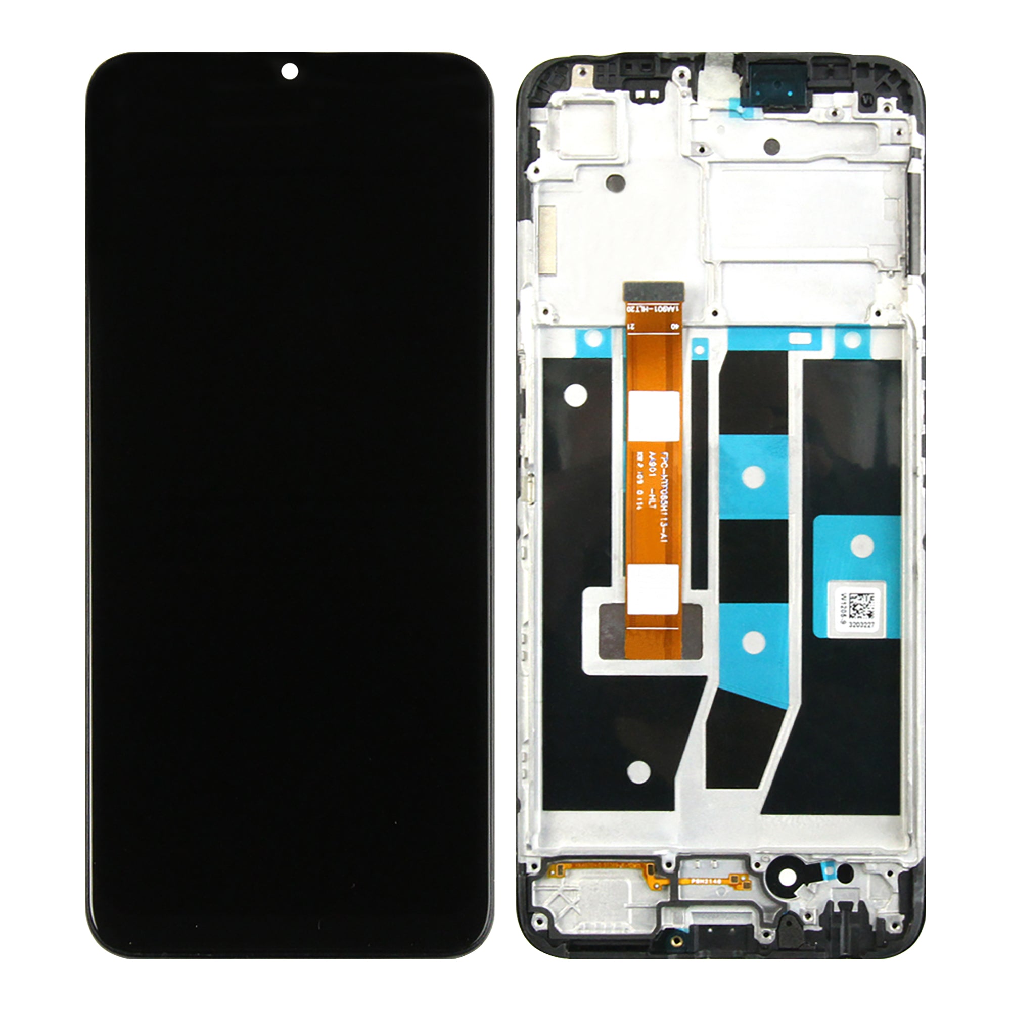 Ecrã e digitalizador Oppo A54S com moldura preta OEM