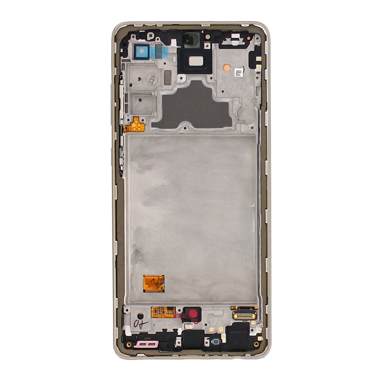Samsung Galaxy A72 A725F Ecrã e digitalizador com moldura Pacote de assistência técnica branco fantástico