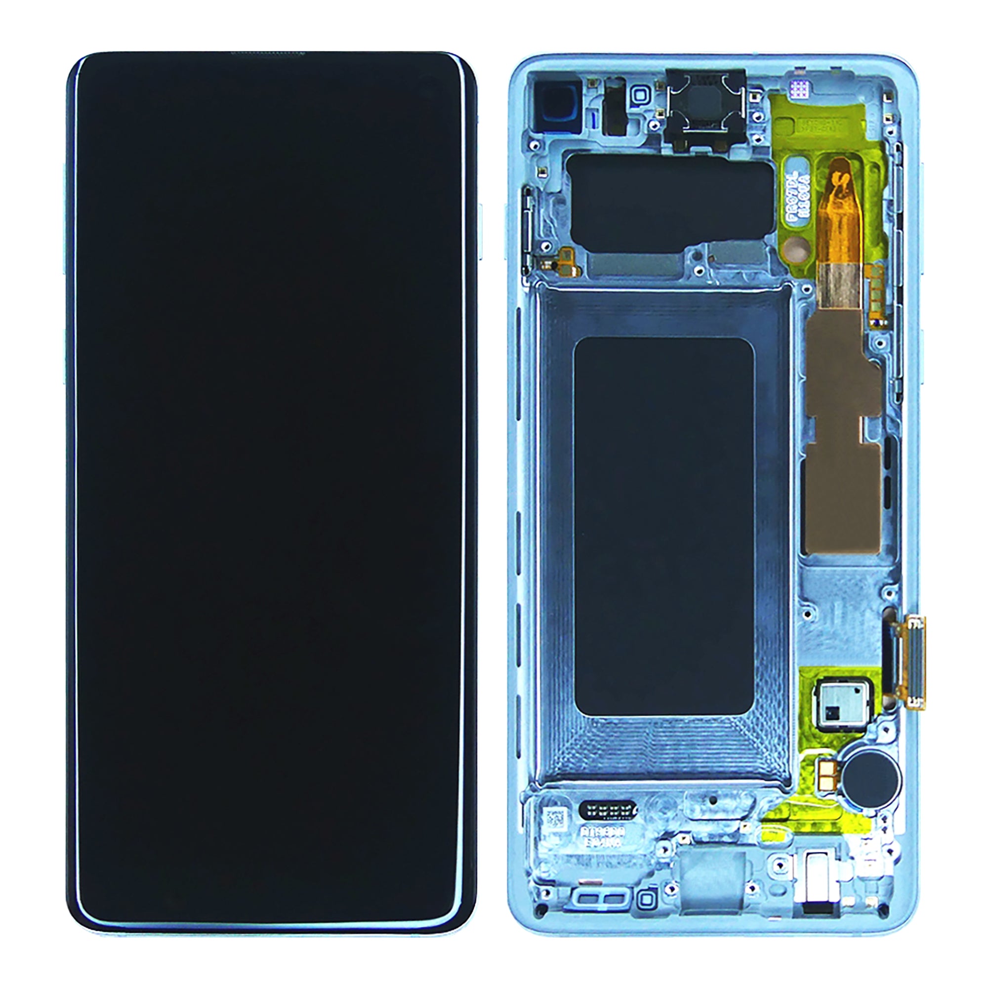 Samsung Galaxy S10 G973F Ecrã e digitalizador com moldura Prism White Service Pack