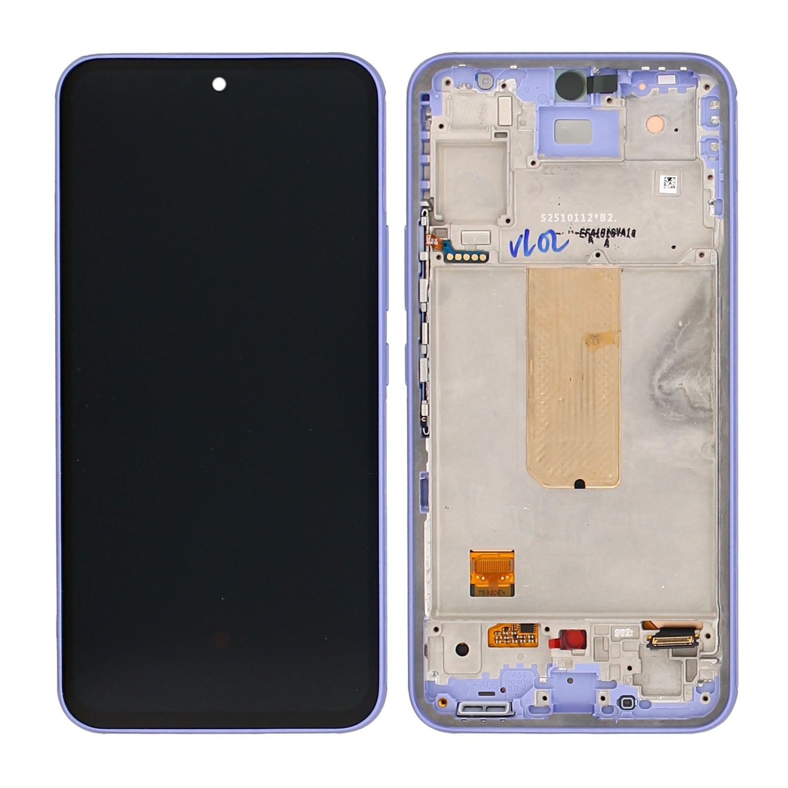 Samsung Galaxy A54 5G A546B Ecrã e digitalizador com moldura Pacote de assistência violeta
