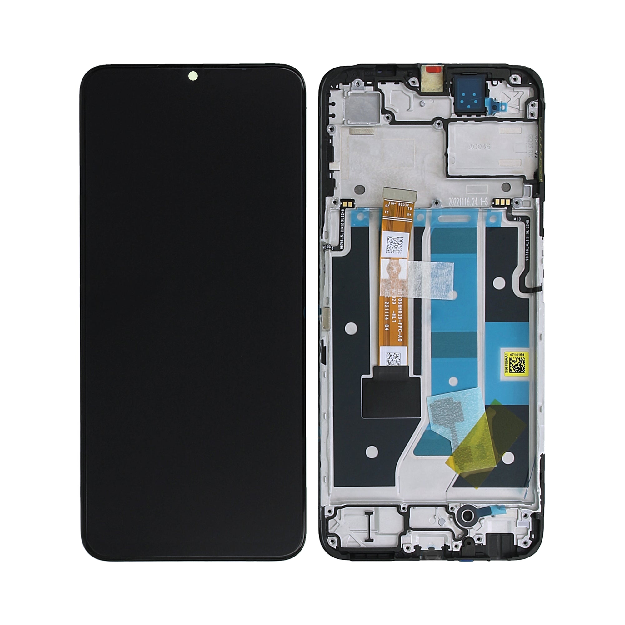 Ecrã e digitalizador Oppo A78 5G com moldura preta brilhante OEM