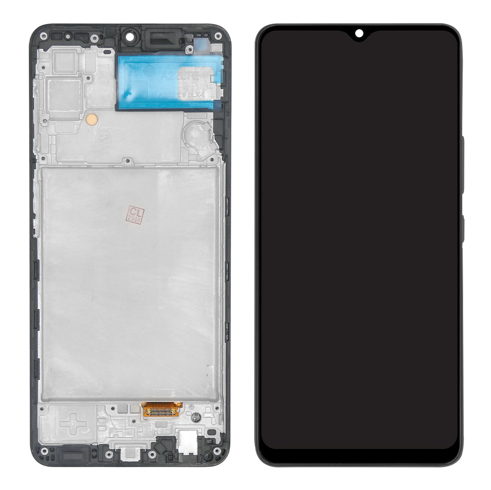 Samsung Galaxy A22 A225F Ecrã e digitalizador com moldura Preto Soft-OLED