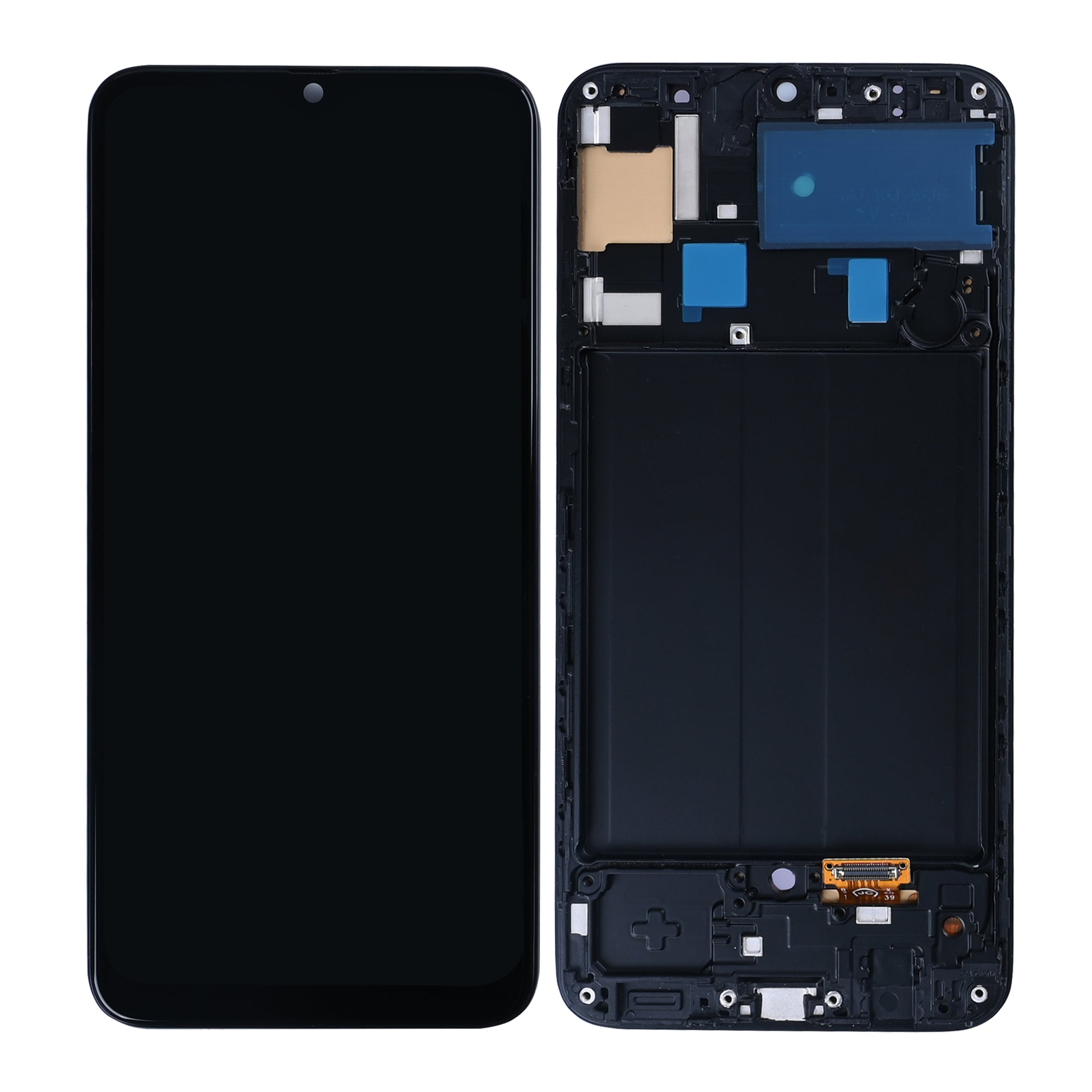 Samsung Galaxy A50 A505F Ecrã e digitalizador com moldura preta Soft-OLED