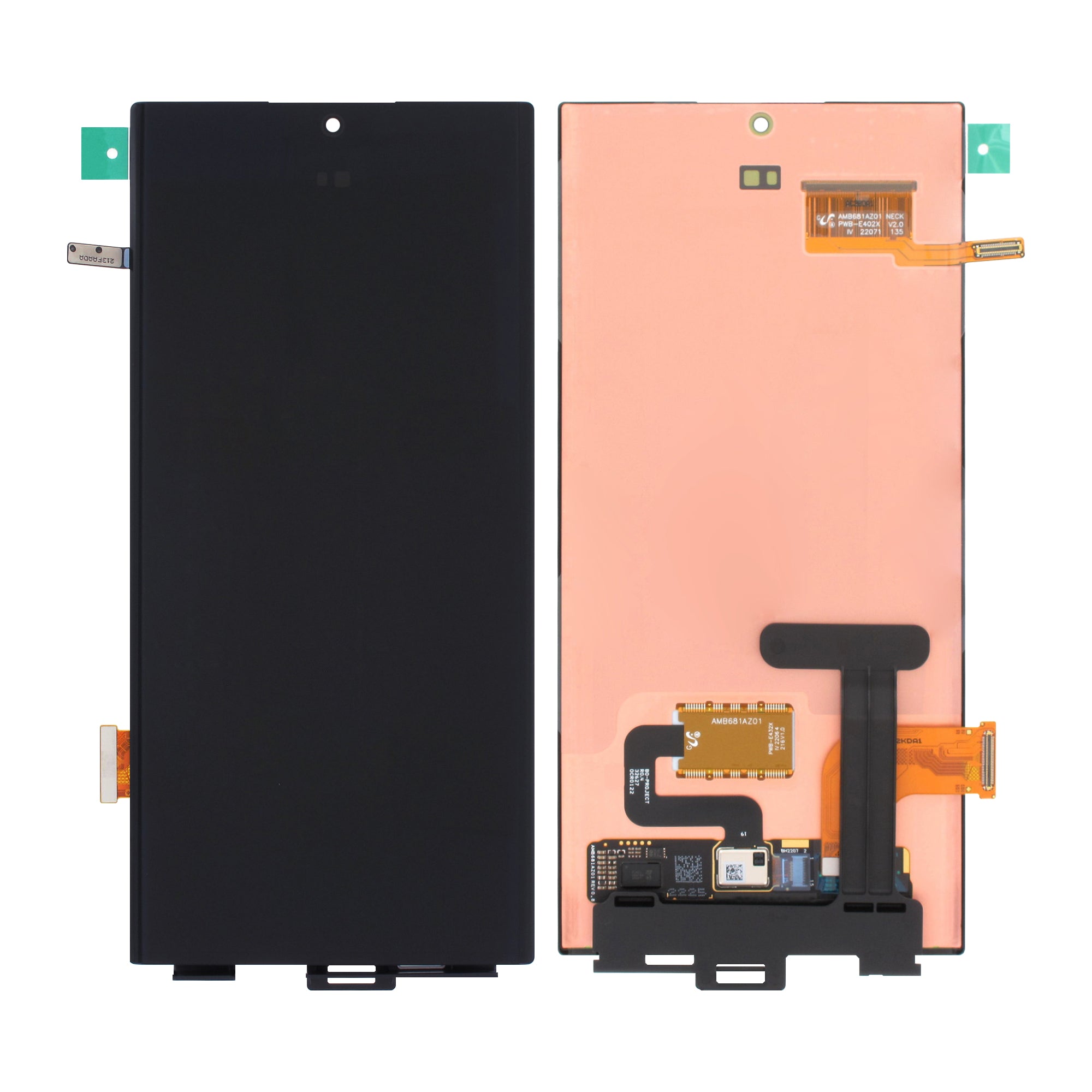 Samsung Galaxy S22 Ultra S908B Ecrã e digitalizador sem moldura Preto Pacote de serviço