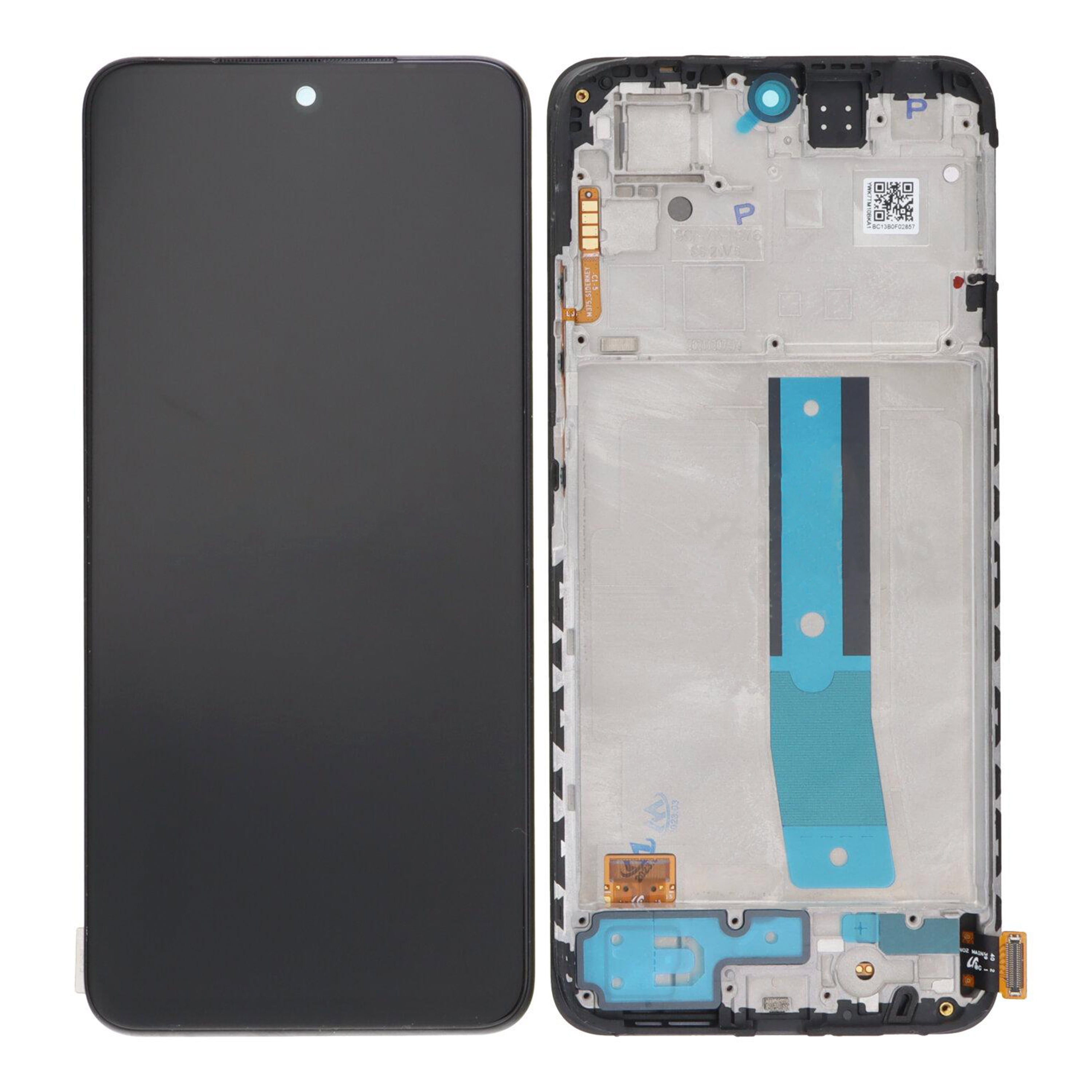 Xiaomi Redmi Note 11 4G Ecrã e digitalizador com moldura preta OEM