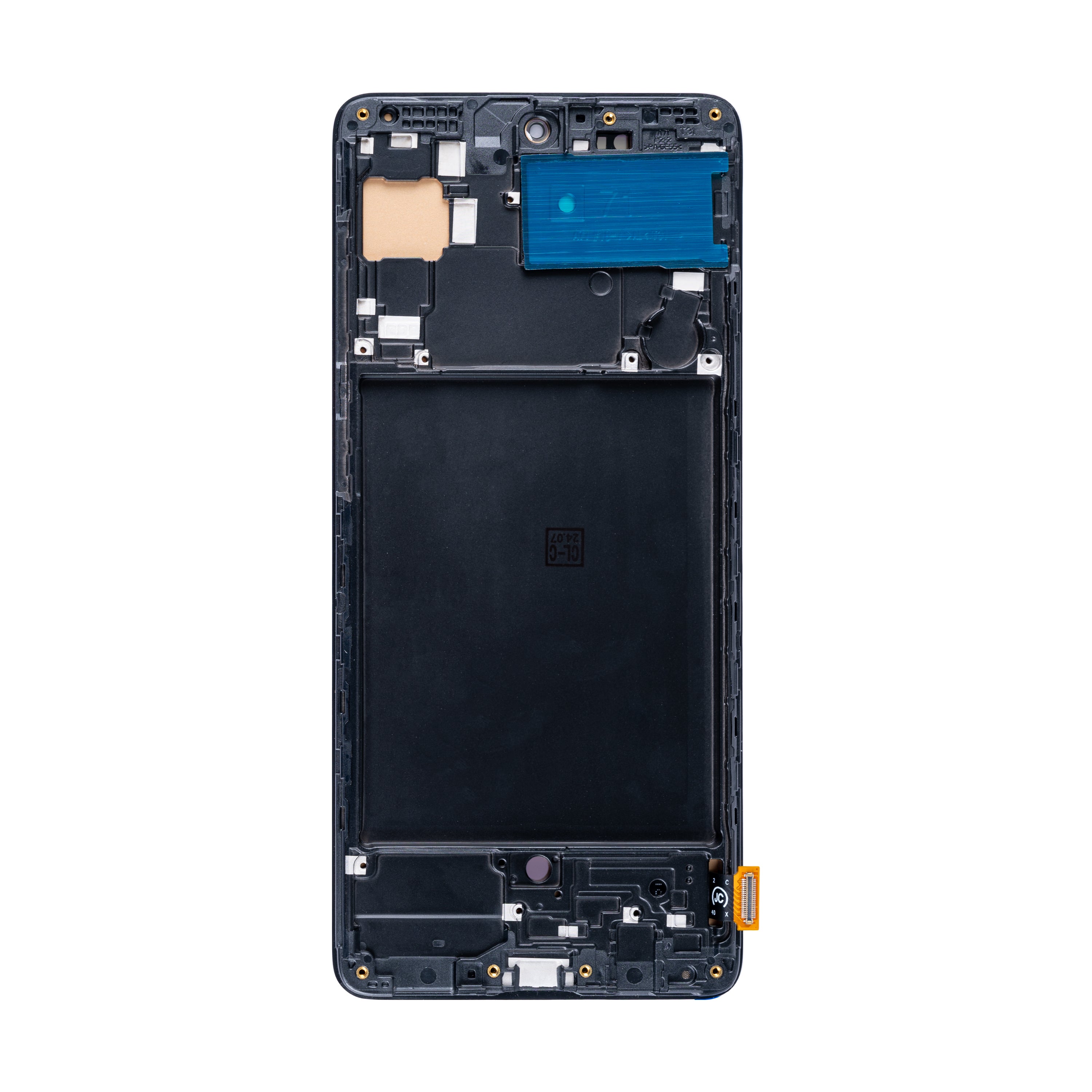 Samsung Galaxy A71 A715F Ecrã e digitalizador com moldura Preto Soft-OLED
