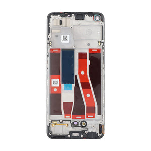 Ecrã e digitalizador Oppo A94 4G com moldura Fluid Black OEM