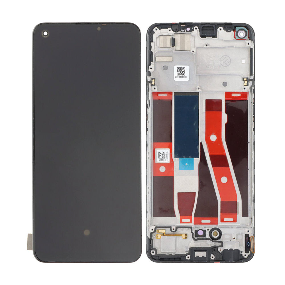 Ecrã e digitalizador Oppo A94 4G com moldura Fluid Black OEM