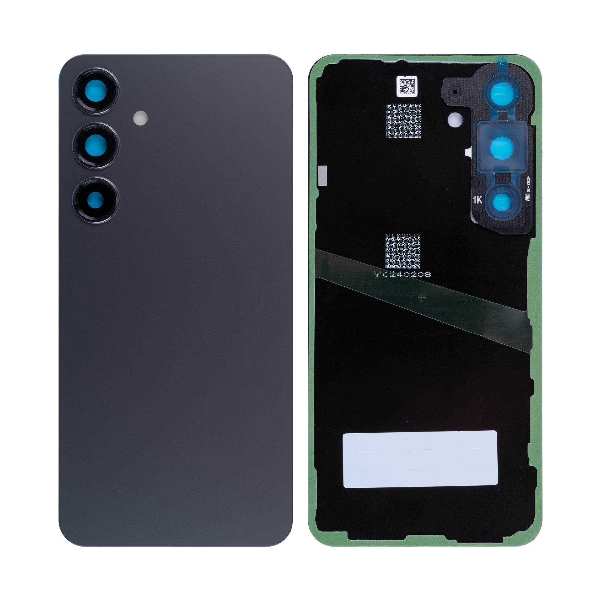 Capa traseira Samsung Galaxy S24 S921B com lente em preto ônix OEM