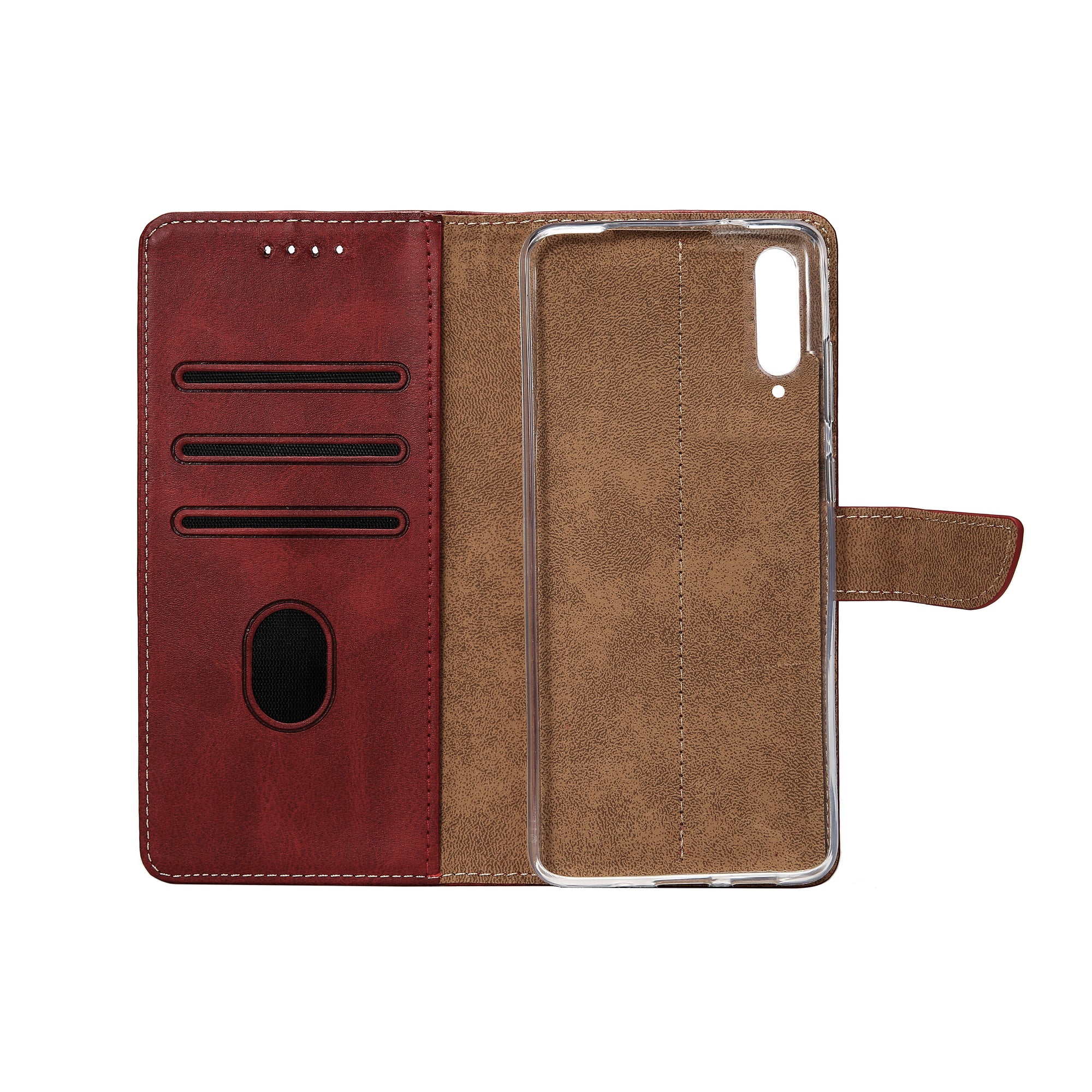 Estante de livros Rixus para Samsung Galaxy A50 Vermelho escuro