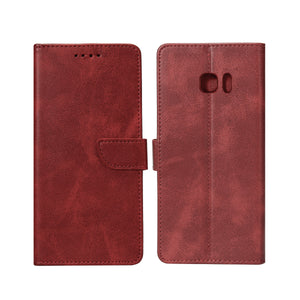 Estante de livros Rixus para Samsung Galaxy S7 Edge Vermelho escuro