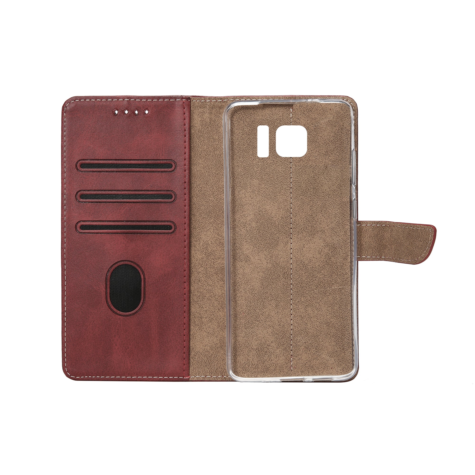 Estante de livros Rixus para Samsung Galaxy S7 Edge Vermelho escuro