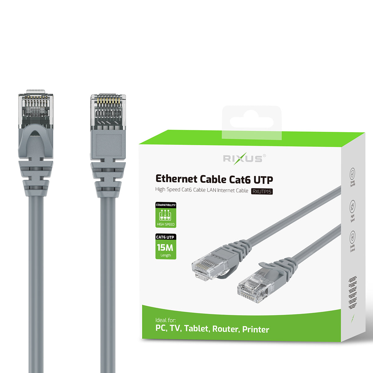 Rixus RXUTP15 Cabo Ethernet Cat 6 UTP 15m