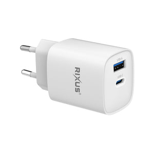 Carregador PD Rixus RX95A USB-C GaN 30W Branco