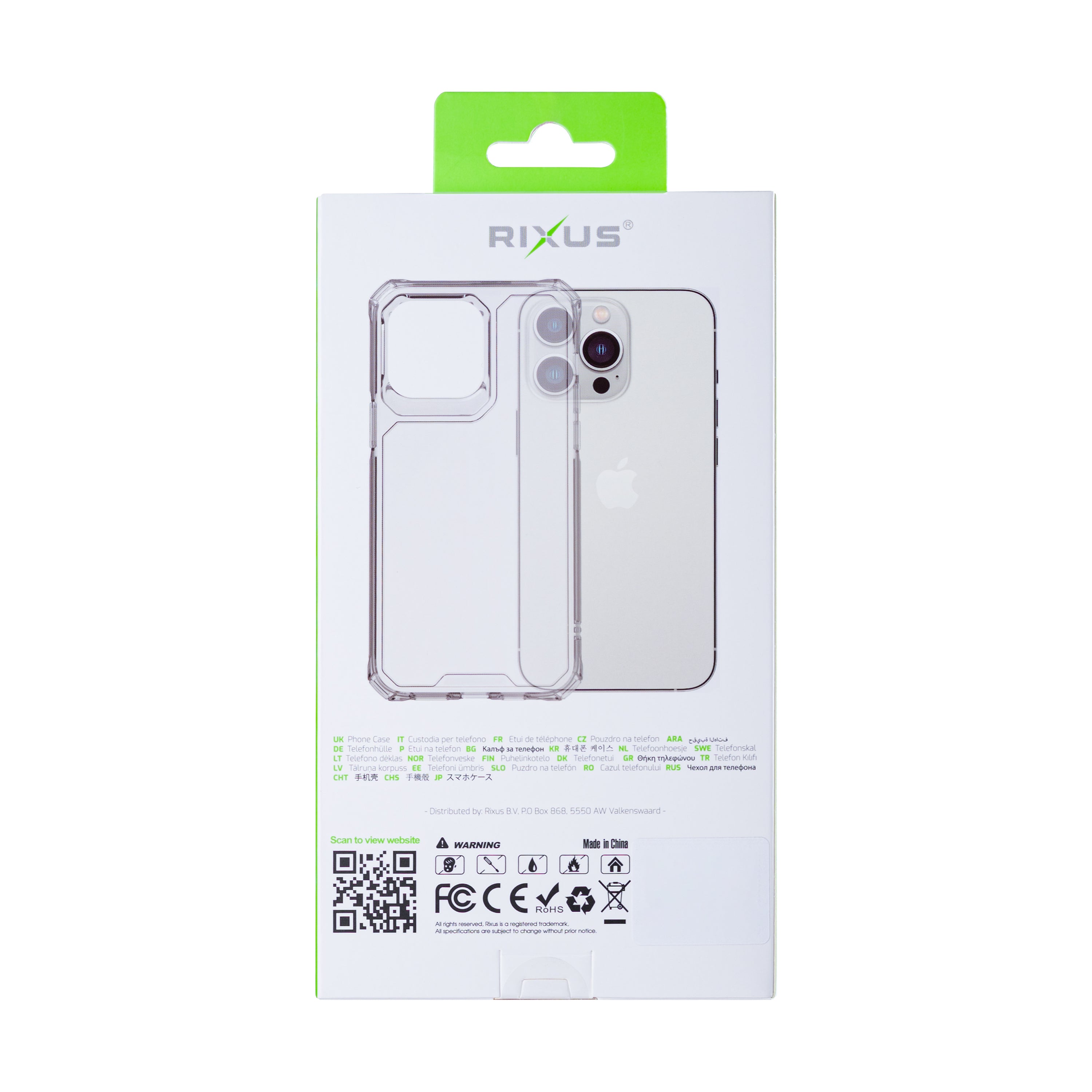 Capa anti-choque Rixus Armor-X For Apple iPhone 12, 12 Pro Transparente