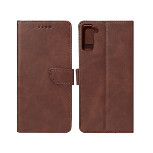 Estante de livros Rixus para Samsung Galaxy S21 FE 5G Castanho