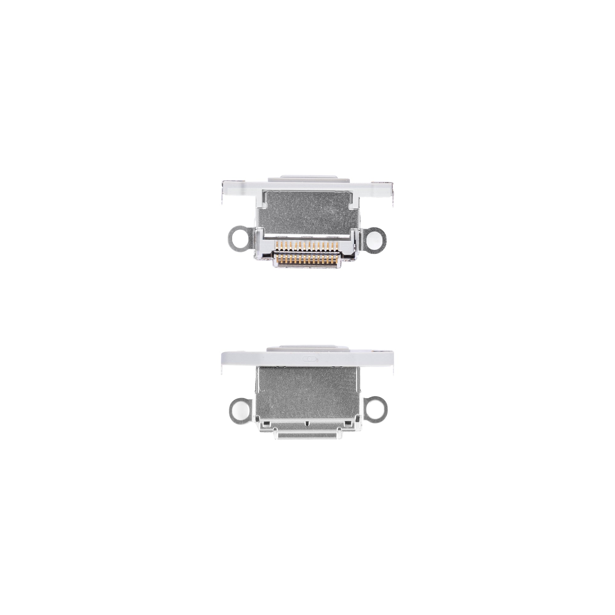 For Apple iPhone 15 Pro, 15 Pro Max Porta de carregamento do sistema Titânio branco puxado