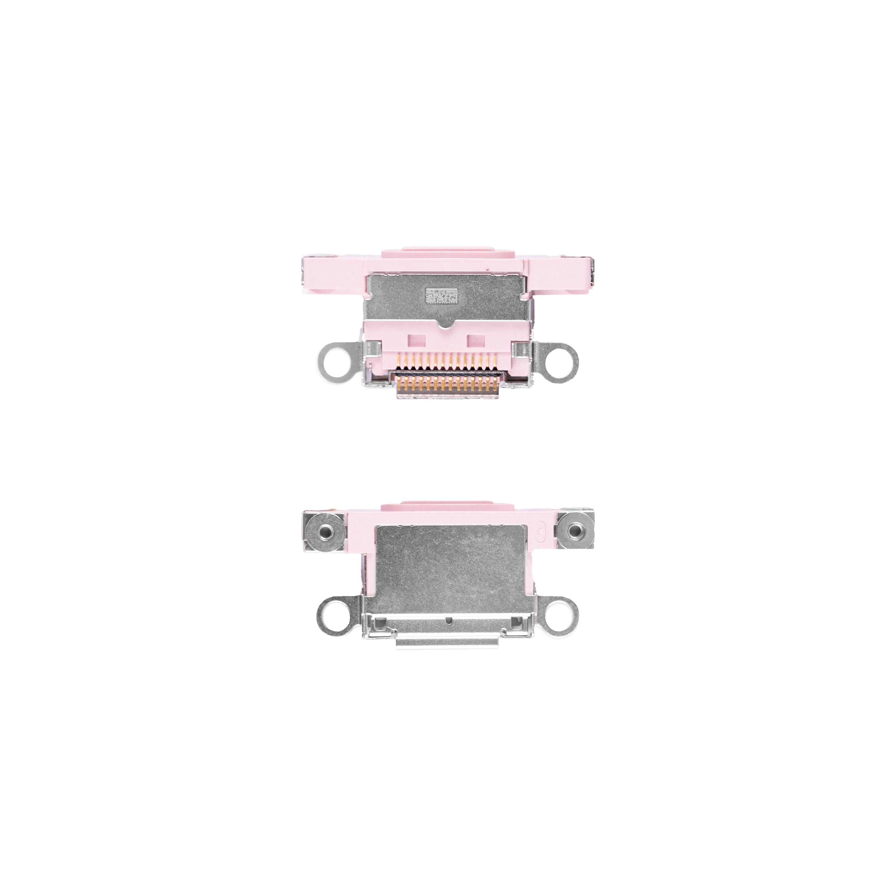 For Apple iPhone 15, 15 Plus Porta de carregamento do sistema Puxado a rosa