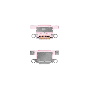 For Apple iPhone 15, 15 Plus Porta de carregamento do sistema Puxado a rosa