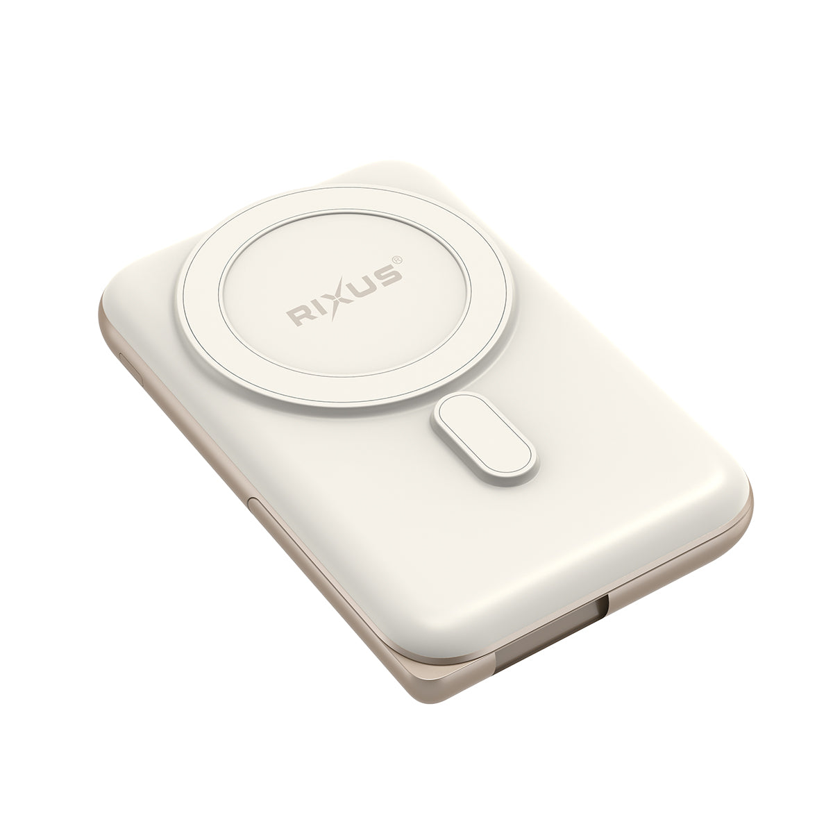Rixus RXPB37 Powerbank magnético portátil 10000mAh com suporte em ouro rosa