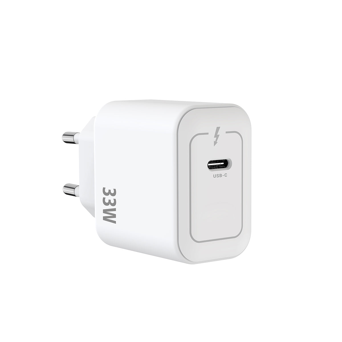 Adaptador de corrente Rixus RXHC33 GaN USB-C 33W Branco