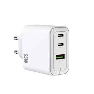 Adaptador de corrente multiporta Rixus RXHC67 GaN 65W Branco