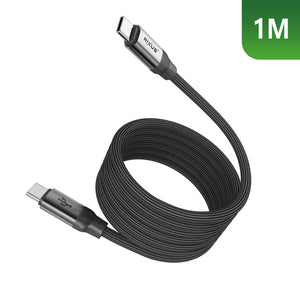 Rixus RXUC61C Cabo de carregamento magnético USB-C para USB-C 1m 60W Preto
