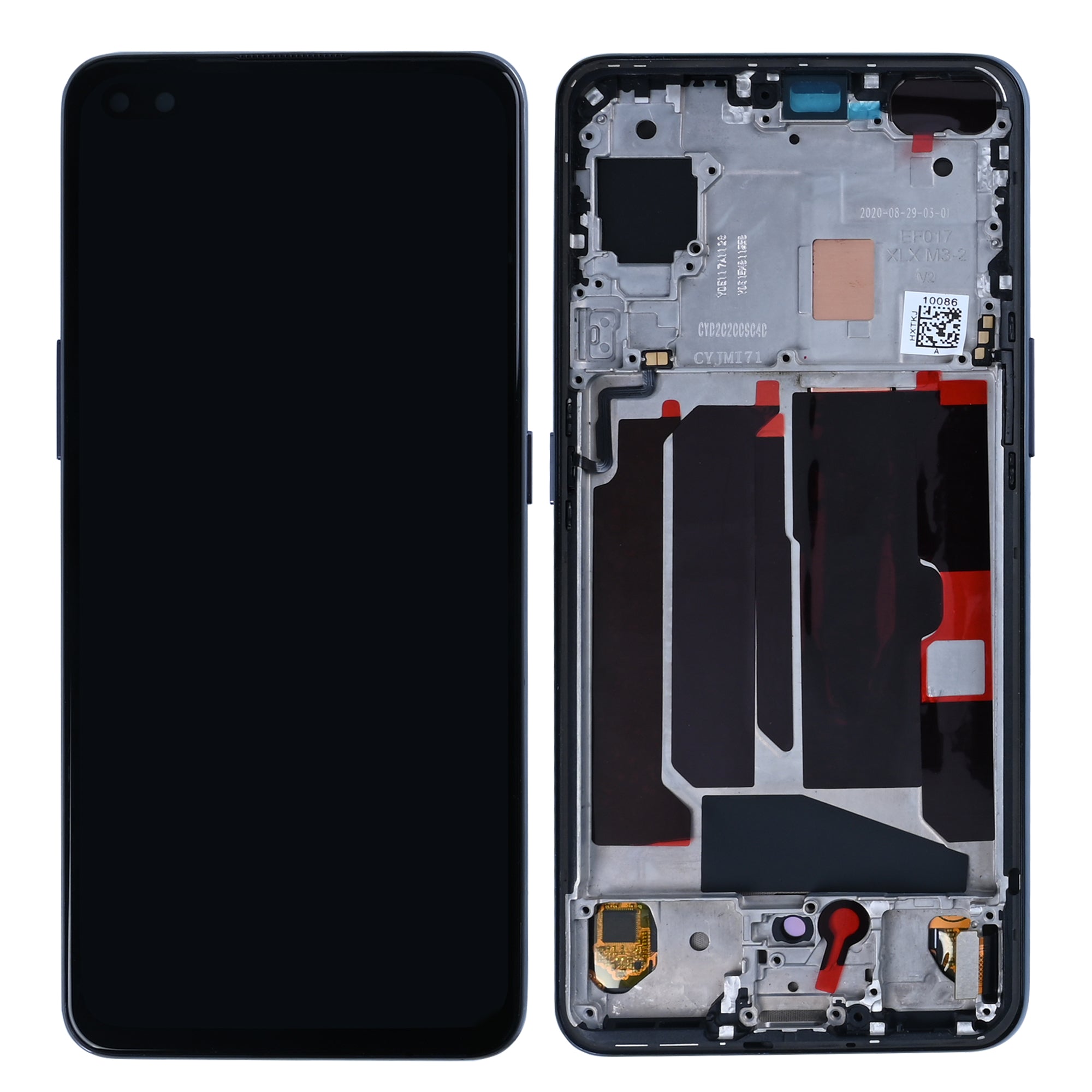 Ecrã e digitalizador OnePlus Nord com moldura preta OEM