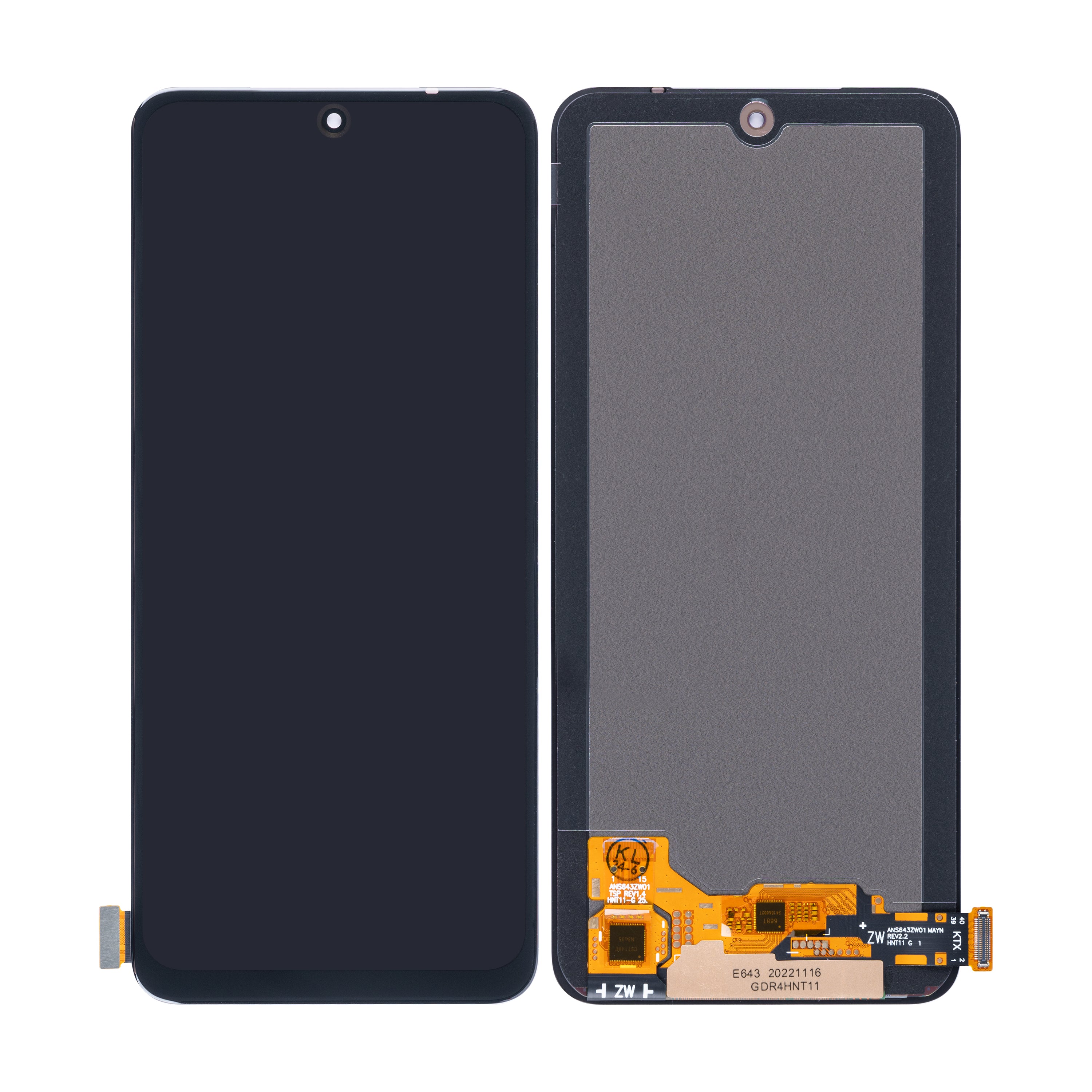 Xiaomi Redmi Note 12S Ecrã e digitalizador sem moldura preto OEM