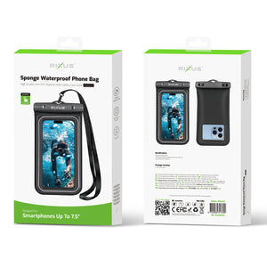 Bolsa para telemóvel à prova de água com esponja Rixus RXBG22 Preto