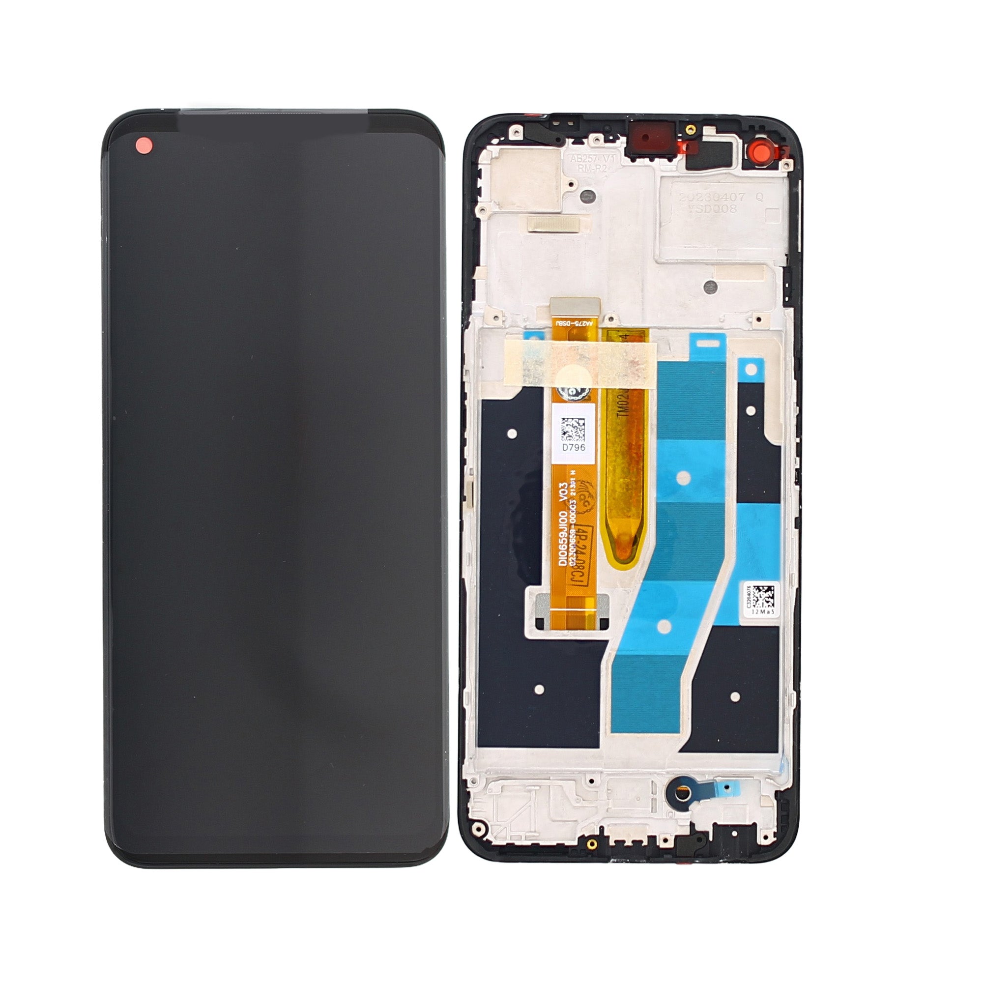 Ecrã e digitalizador Oppo K10x com moldura preta OEM