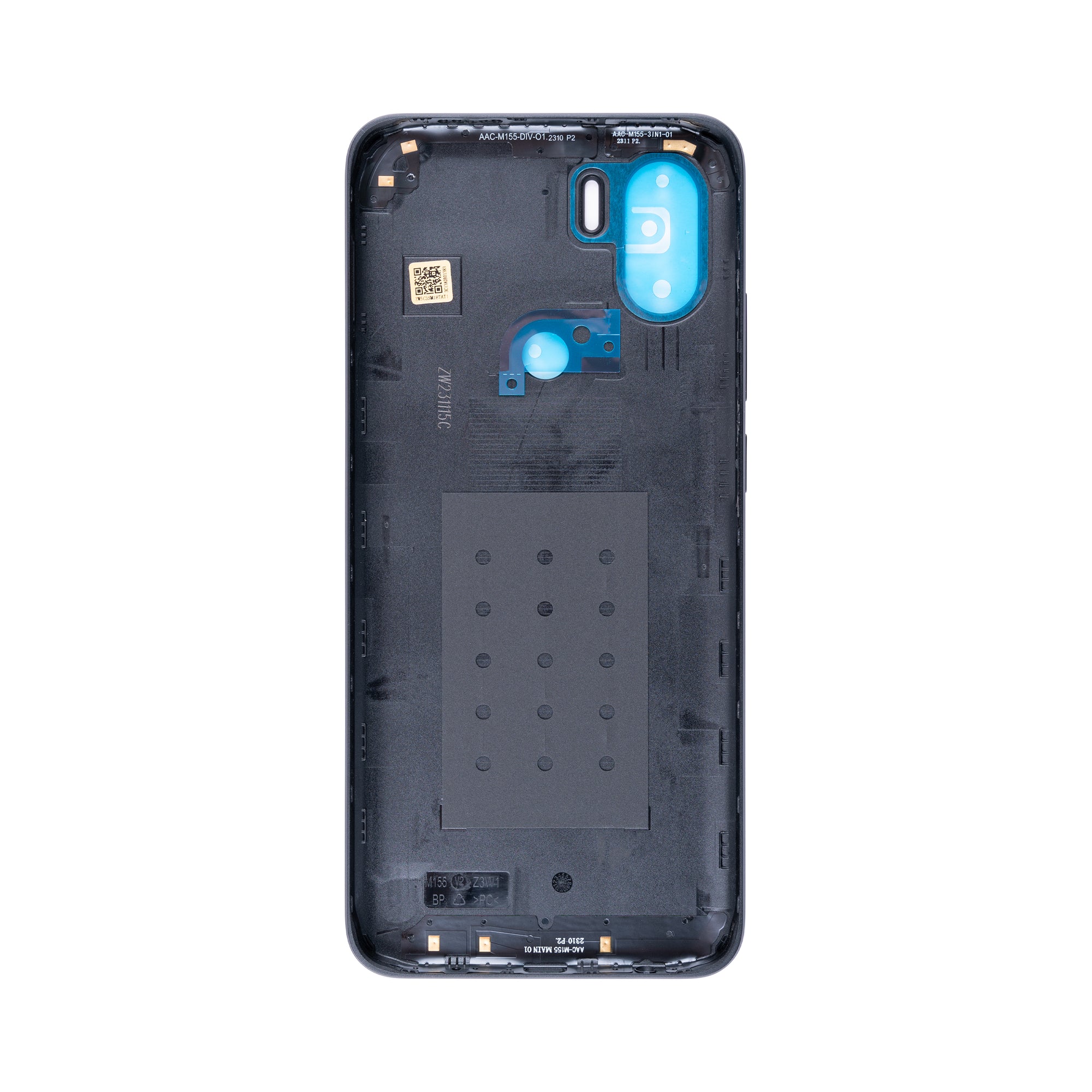 Capa traseira Xiaomi Redmi A1 Plus sem lente, preta, OEM