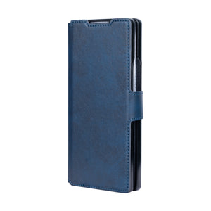 Rixus Capa para carteira com suporte para caneta para Samsung Galaxy Z Fold4 Azul
