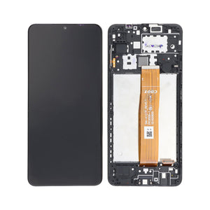 Samsung Galaxy A12 Nacho A127F Ecrã e digitalizador com moldura Preto OEM