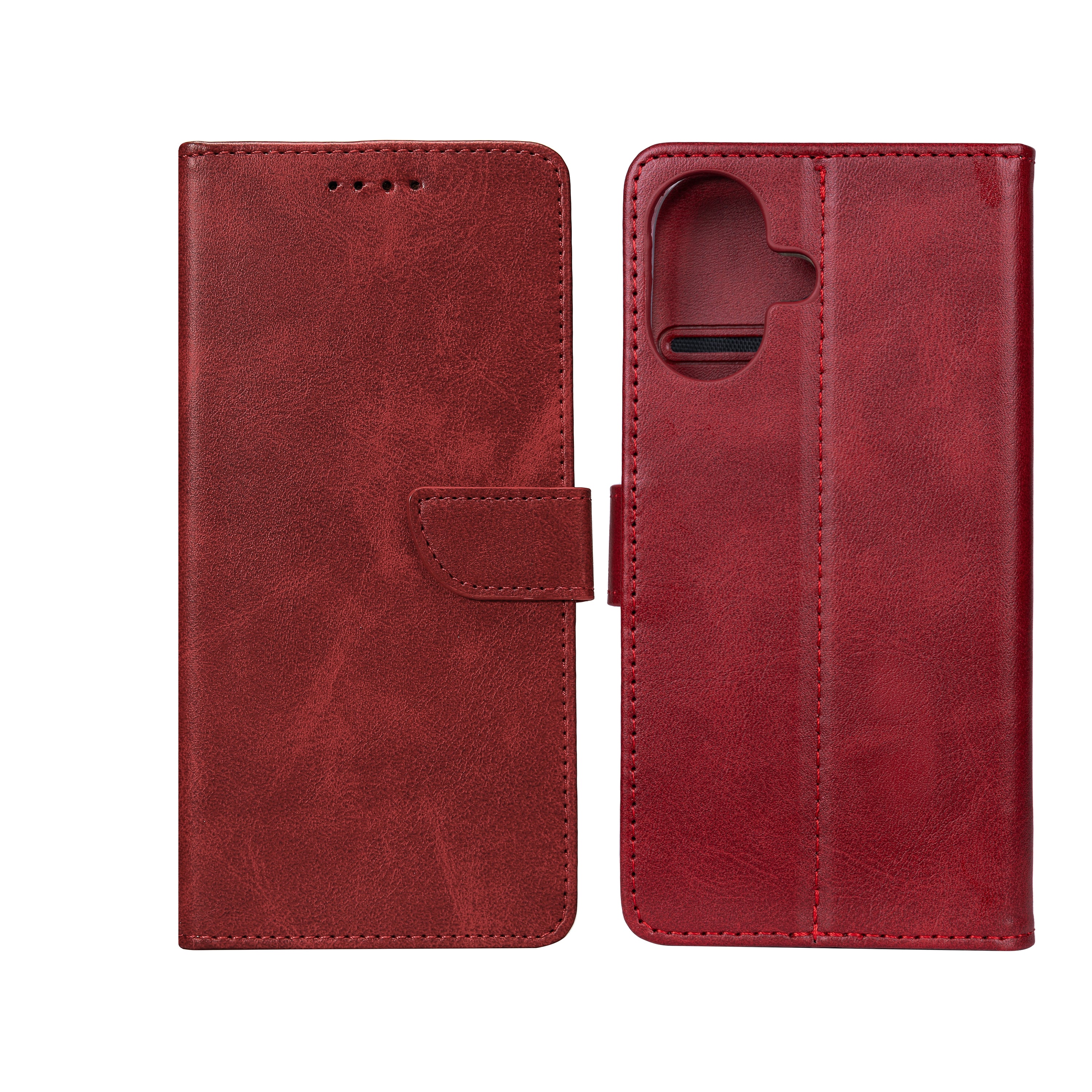 Estante de livros Rixus For Apple iPhone 16 Vermelho escuro