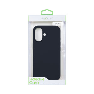 Rixus Soft TPU Phone Case With MagSafe Compatible For Apple iPhone 16 Plus Black