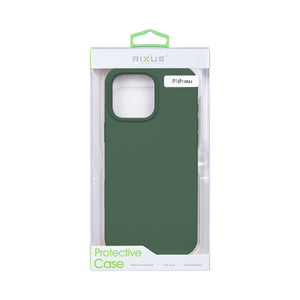 Rixus Soft TPU Phone Case With MagSafe Compatible For Apple iPhone 16 Pro Max Dark Green