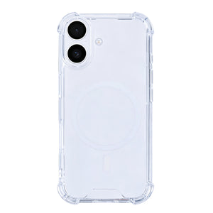 Rixus Anti-Burst Case With MagSafe Compatible For Apple iPhone 16 Transparent