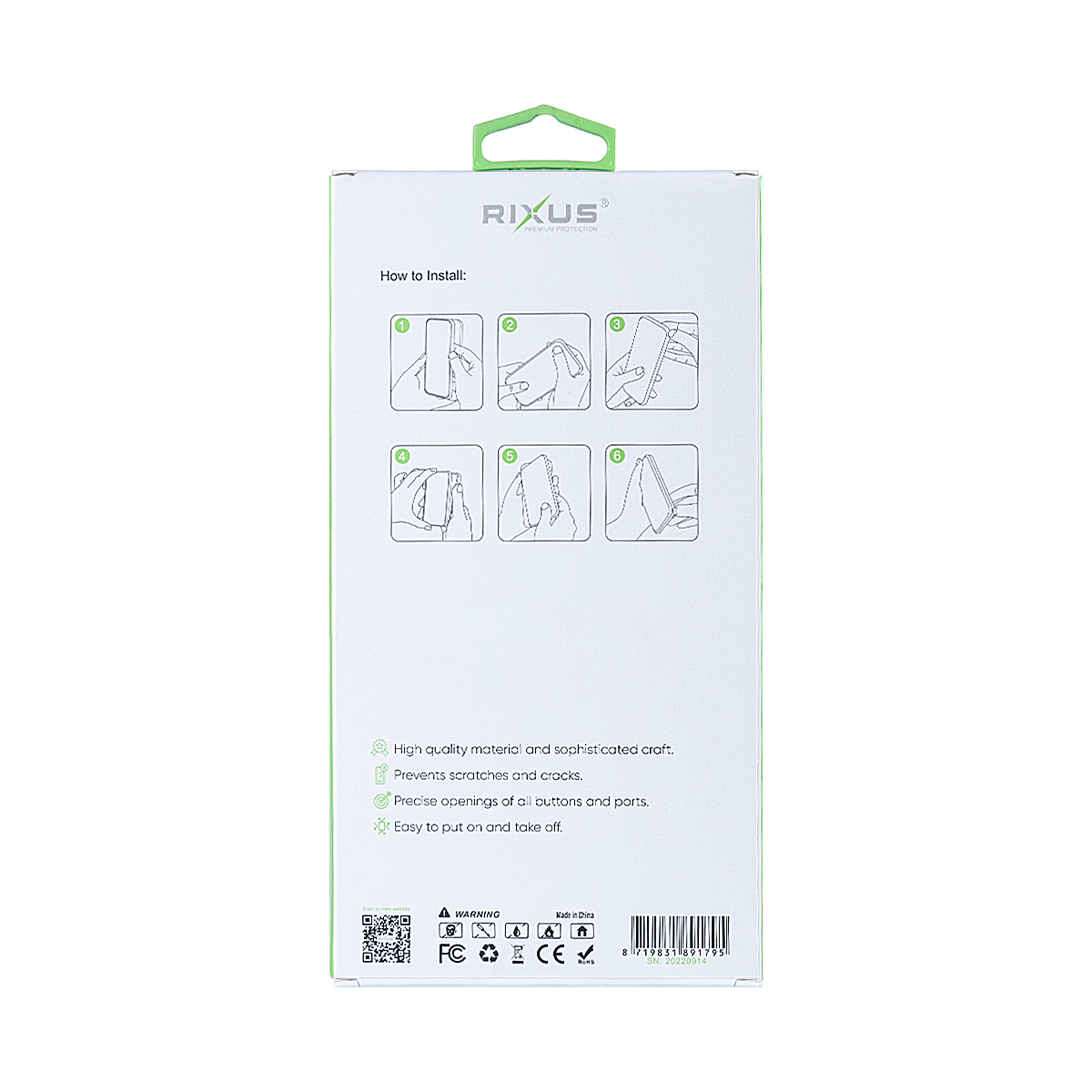 Rixus Anti-Burst Case With MagSafe Compatible For Apple iPhone 16 Transparent