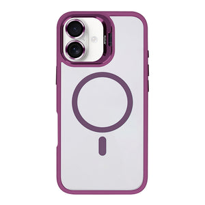 Rixus Classic 03 Case With MagSafe Compatible For Apple iPhone 16 Plus Dark Pink