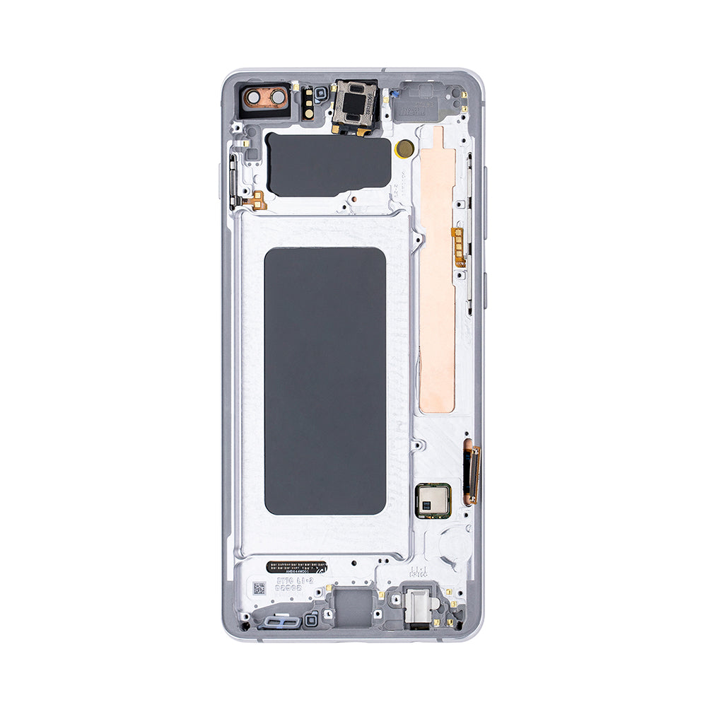 Samsung Galaxy S10 Plus G975F Ecrã e digitalizador com moldura Prisma Branco Refurbished