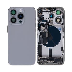 For Apple 15 Pro Carcaça com peças pequenas Titânio natural OEM