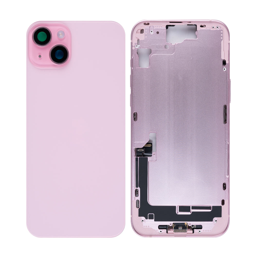 For Apple 15 Plus Carcaça com peças pequenas Rosa OEM