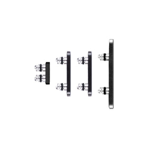 For Apple 15 Pro, 15 Pro Max Conjunto de botões laterais em titânio preto (4 unidades)